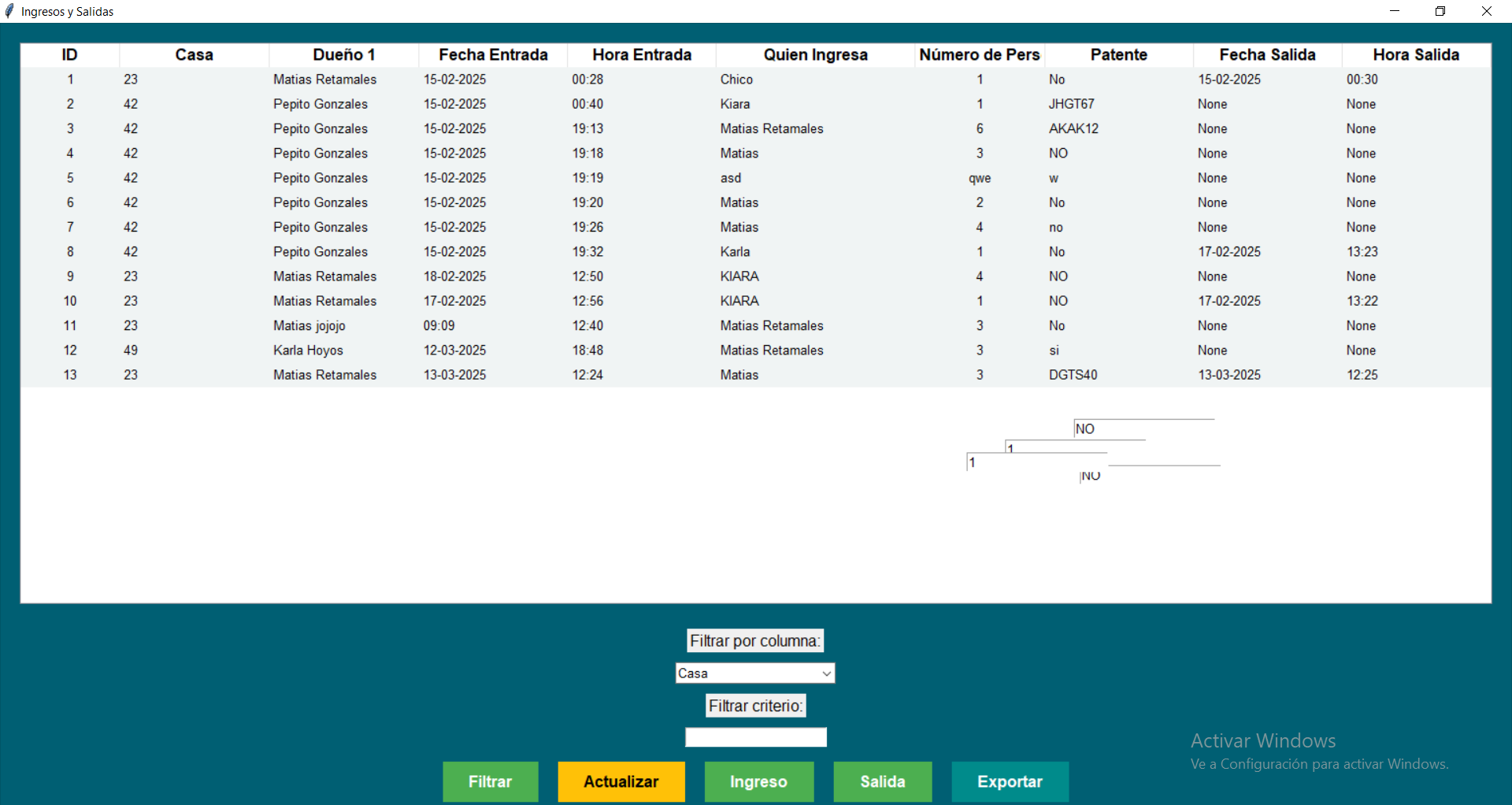 Sistema de ingreso con QR